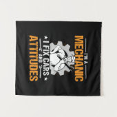 メカニックアート | 私はメカニック、私は直します タペストリー (正面(横))