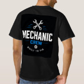 🔧 メカニッククルー モダンガレージスタッフ  🔧 Tシャツ (裏面)