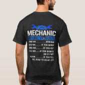 メカニック時給ジョーク Tシャツ (裏面)