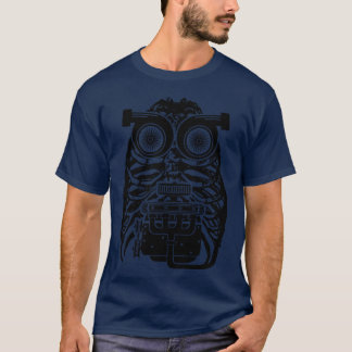 メカニック カー Tシャツ エンジニア スケルトン メカニック f