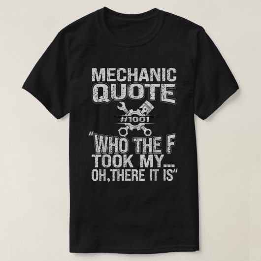 メカニック 車好き メカニック 名言 Tシャツ (デザイン正面)