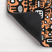 メカノイドの世界 – オレンジと白黒 マウスパッド (コーナー)