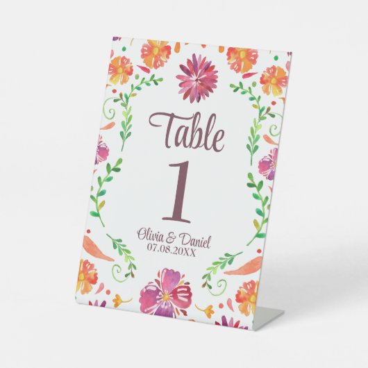 メカラフルキシコ結婚フィエスタ表番号 台座サイン (正面)