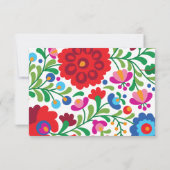 メカラフルキシコ結婚ンのオンラインRSVP QRコード サンキューカード (裏面)