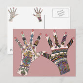 メカラフルンディ手 ポストカード (正面/裏面)