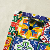 メカラフル伝統的キシコのタラベラのタイル ビーチタオル (インサイチュ)