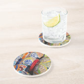 メカラフル伝統的ク絵を描の陶器 コースター (側面)