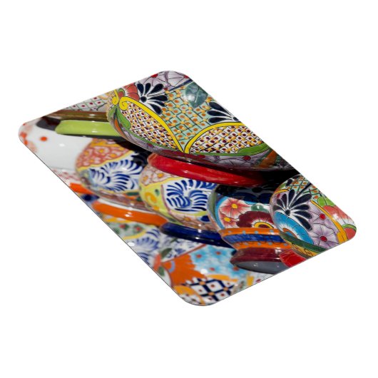 メカラフル伝統的ク絵を描の陶器 マグネット (右側)