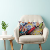 メカラフル伝統的ク絵を描の陶器 ランバークッション (椅子)