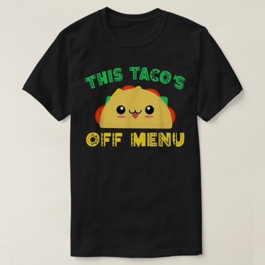 メカン料理ことわざこのタコオフメニューメカン Tシャツ (デザイン正面)