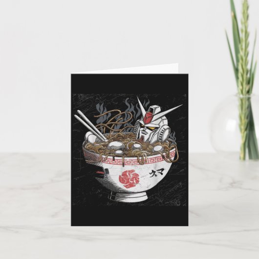 メカ日本 メカ ロボット ヘッド アニメ アート 浮世絵 カード (正面)