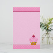 メガかわいいのさくらんぼのカップケーキの文房具 便箋 (スタンド正面)