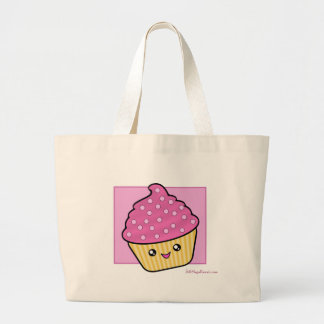 メガかわいいのカップケーキのトートバック ラージトートバッグ