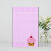 メガかわいいのカップケーキの菓子の文房具 便箋 (スタンド正面)