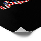 メガアメリカ国旗の文字2024年7月4日T社長 ポスター (角)