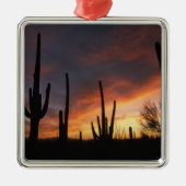 メガイアワビ(Carnegiea gigantea)、後のサグアロ·カクティ メタルオーナメント (正面)