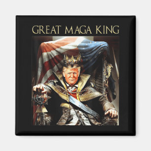 メガキング素晴らしアメリカ国旗誇りを持ったウルトラ・マガ・トランプ マグネット