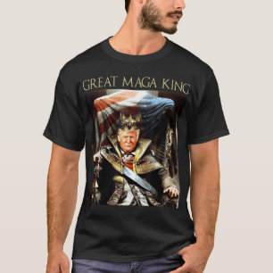 メガキング素晴らしアメリカ国旗誇りを持ったウルトラ・マガ・トランプ Tシャツ