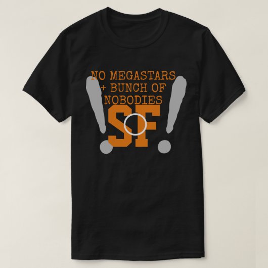 メガスターなし+ノーボディ Tシャツ (デザイン正面)