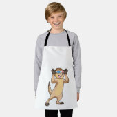 メガット（眼鏡あり） エプロン (着用した状態)