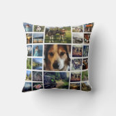 メガデラックスなInstagramの27の写真のコラージュ クッション (裏面)