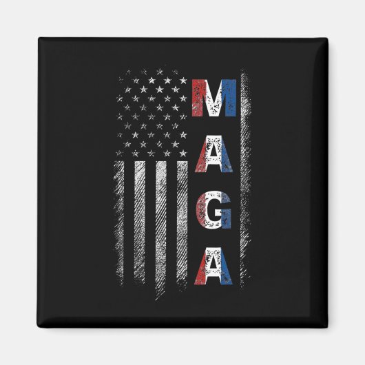 メガトランプ2024アメリカ国旗 マグネット (正面)