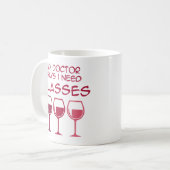 メガネが必要 コーヒーマグカップ (正面左)