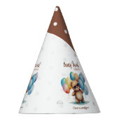 メガネとバルーンを着けたビーリー甘いテディベア パーティーハット (右)