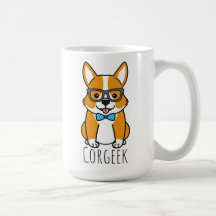 メガネと蝶ネクタイのネディHipster Corgi