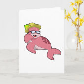 メガネのゴムアザラシ.PNG カード (黄色い花)