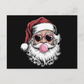 メガネのレトロサンタがシャボン玉を飛ばす クリスマス (正面)