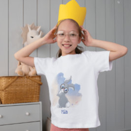 メガネの可愛いウサギ オーダーメイド Tシャツ