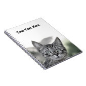 メガネの可愛くてびっくりした猫のノート ノートブック (右側)