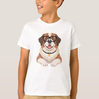 メガネの犬Tシャツ Tシャツ
