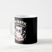 メガネの賢い猫 - 数学教師 コーヒーマグカップ (正面左)