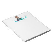 メガネの黒髪の女の子 - オーダーメイド ノートパッド (アングル)