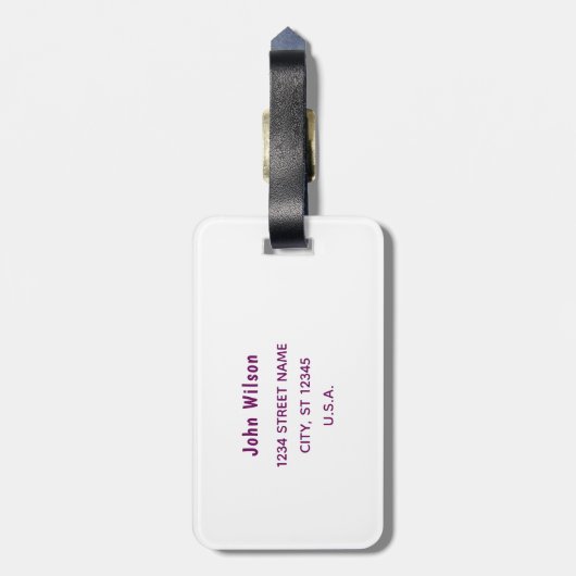 メガネをおもしろい外したおびえるヒップスター猫 ラゲッジタグ (裏面縦)