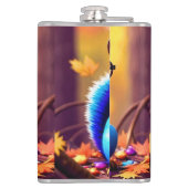 メガネをかけたかわいい青いリスのフィギュア-56786 フラスク (裏面)