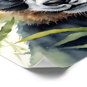 メガネをかけたパンダ ポスター (角)