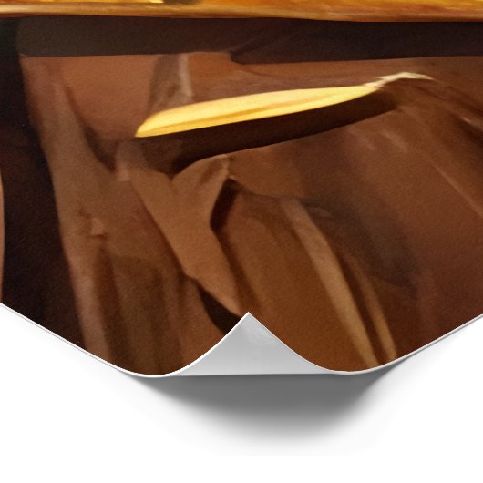 メガネをかけたピザモンスター | AIアートポスター ポスター (角)