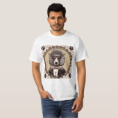 メガネをかけたプードルのTシャツ Tシャツ (正面フル)