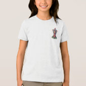 メガネをかけた七面鳥の面白いキャラクター トライブレンドTシャツ (正面)