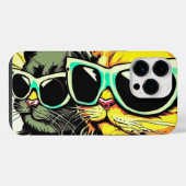 メガネをかけた猫 iPhoneケース (裏面横)