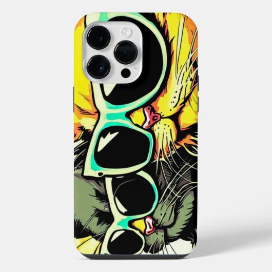 メガネをかけた猫 iPhoneケース (裏面)