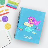 メガネをかけた輝く人魚の名前を読んで ノートブック