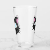 メガネをかけているダークキャットブラックキャットグレー猫 タンブラーグラス (右)