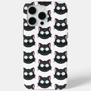 メガネをかけているダークキャットブラックキャットグレー猫 iPhone 15 PRO MAXケース