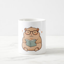 メガネカピバラのかわいいデザイン コーヒーマグカップ