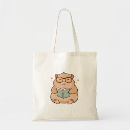 メガネカピバラのかわいいデザイン トートバッグ