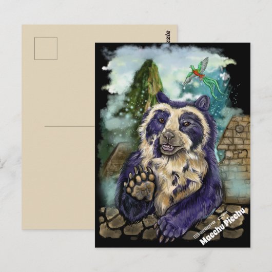 メガネグマ ポストカード (正面/裏面)